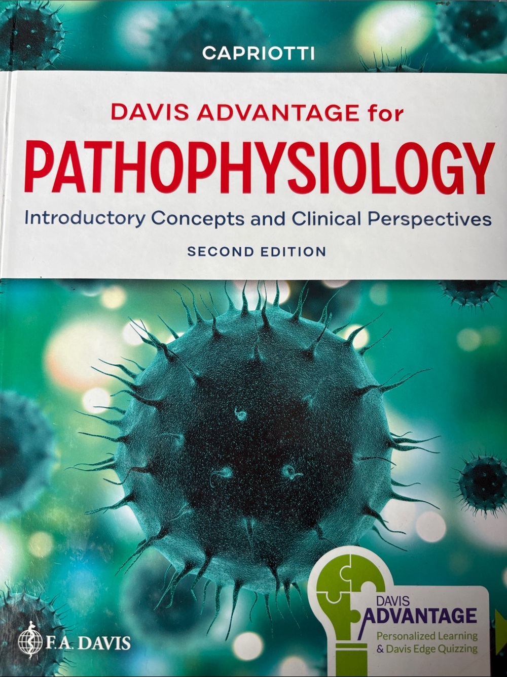 Pathophysiology Textbook - Teal Cover